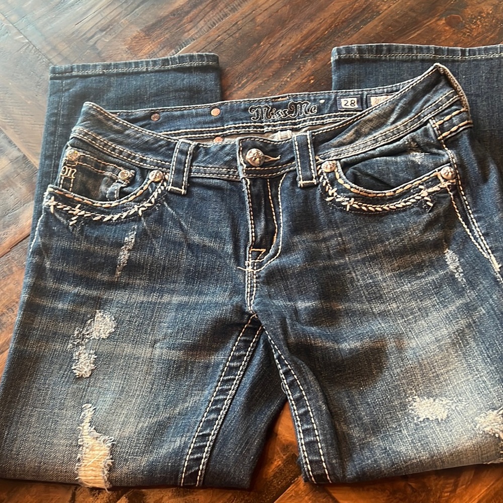 Womens Miss Me cropped jeans 28